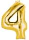 Ballon nummer 4 goud (55 x 86 cm)