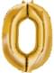 Globo número 0 dorado