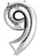 Globo número 9 plateado
