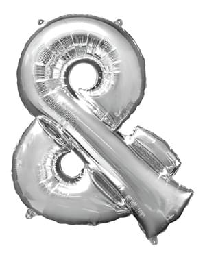 Silver Ampersand Balloon