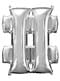 Silver Hashtag Balloon (86 cm)