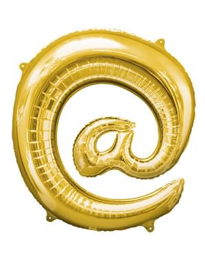 Ballong utropstecken guld (86 cm)