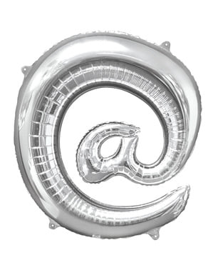 Ballon apenstaartje zilver (86 cm)