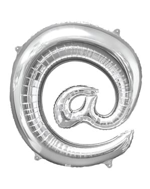 Snabela sølvfarvet ballon (86 cm)
