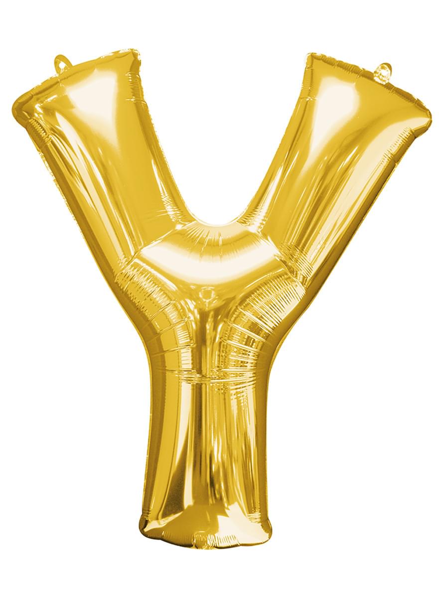 Gold Letter Y Balloon (86 cm)