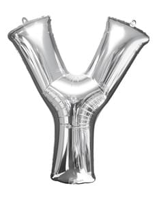 Silver Letter Y Balloon