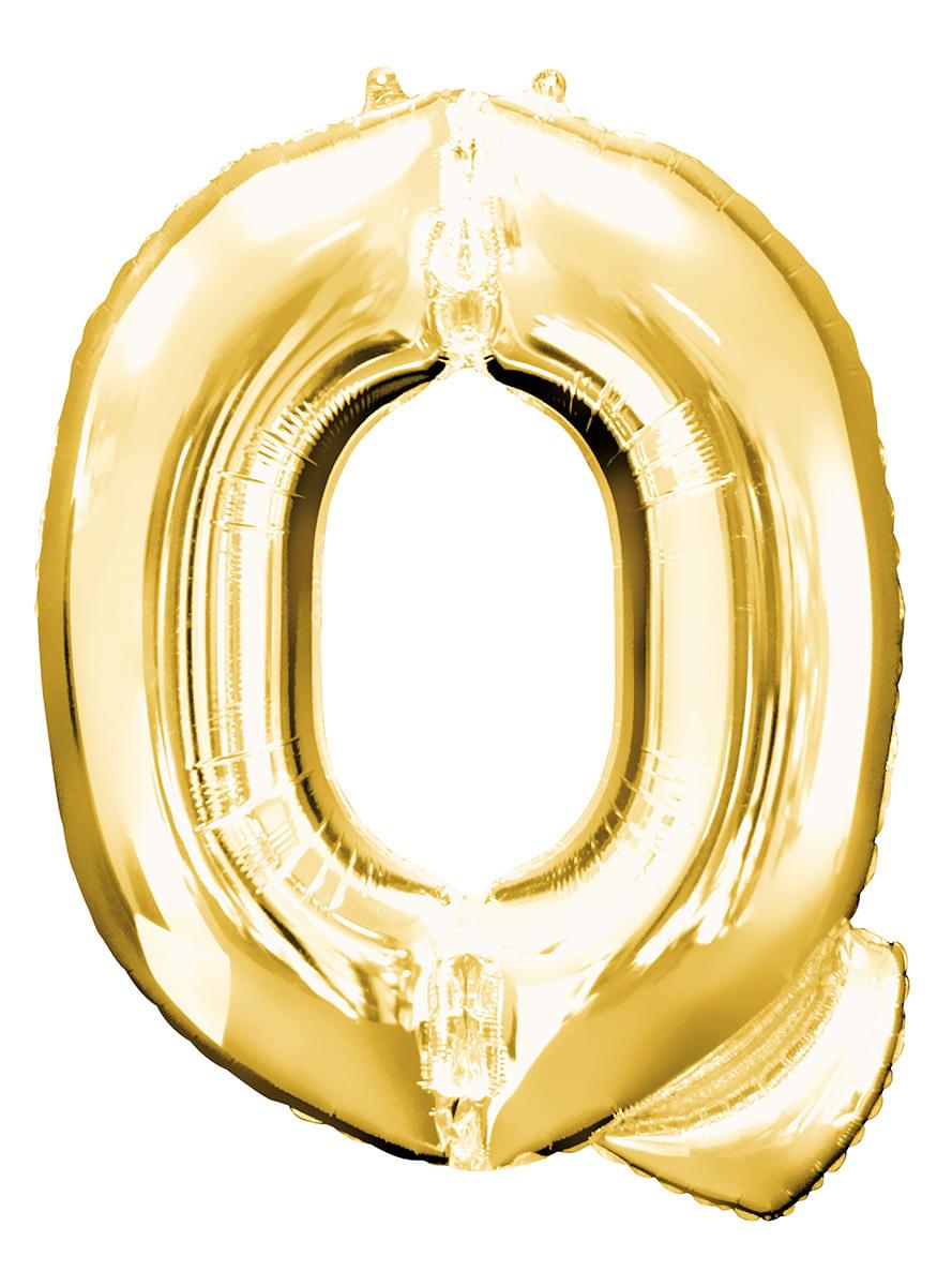 Balonek písmeno Q zlatý (86 cm)