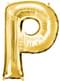 Ballong bokstav P guld (86 cm)