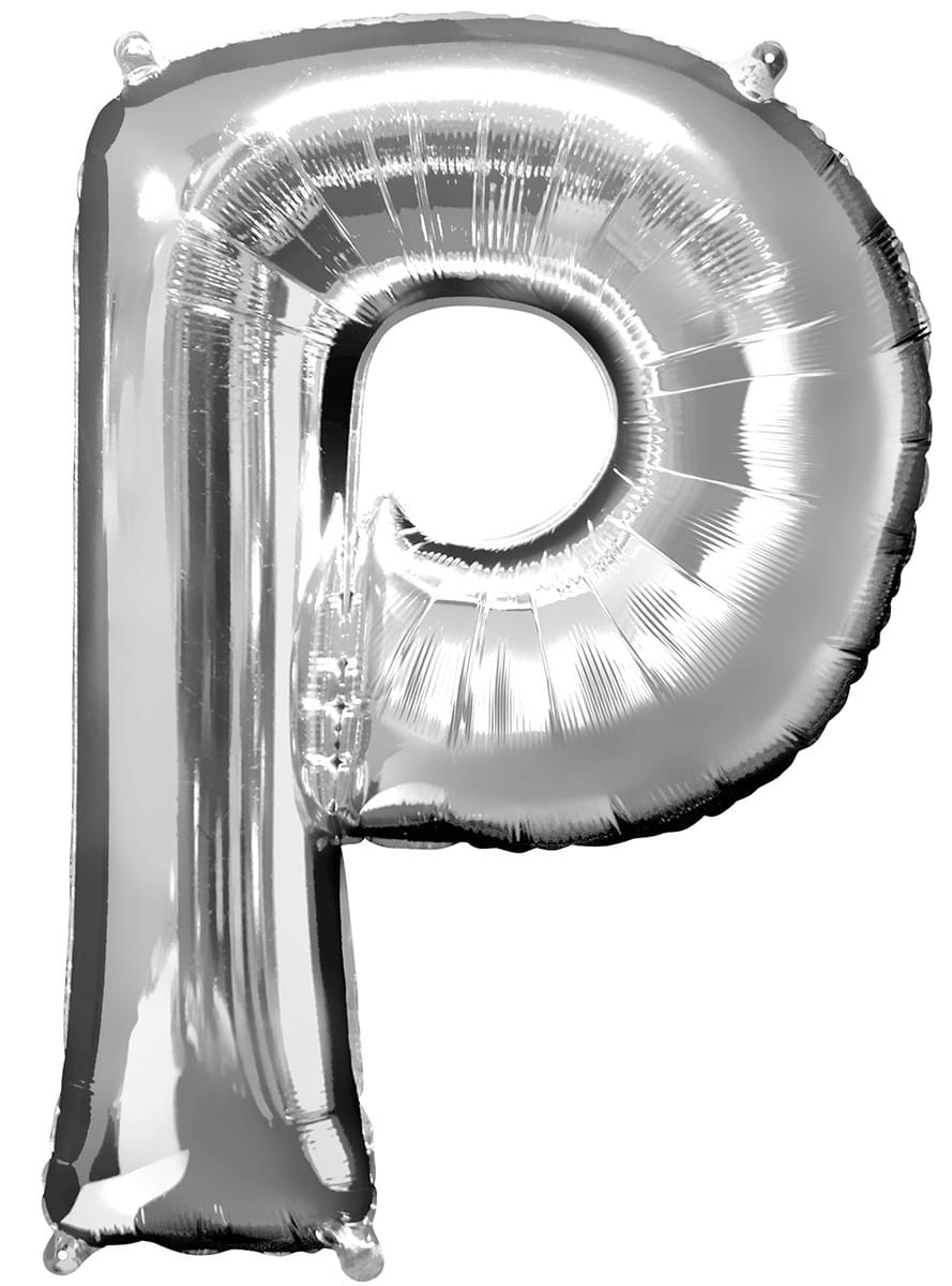 Silver Letter P Balloon (86 cm)
