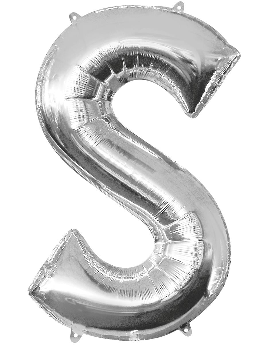 Silver Letter S Balloon (86 cm)