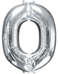 Silver Letter O Balloon