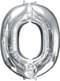 Ballong bokstav O silver (86 cm)