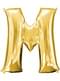 Ballong bokstav M guld (86 cm)