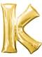 Buchstabe K Luftballon gold (86 cm)