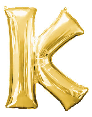 Ballon letter K goud (86 cm)