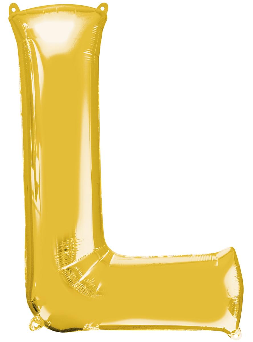 Palloncino lettera L dorato (86 cm)