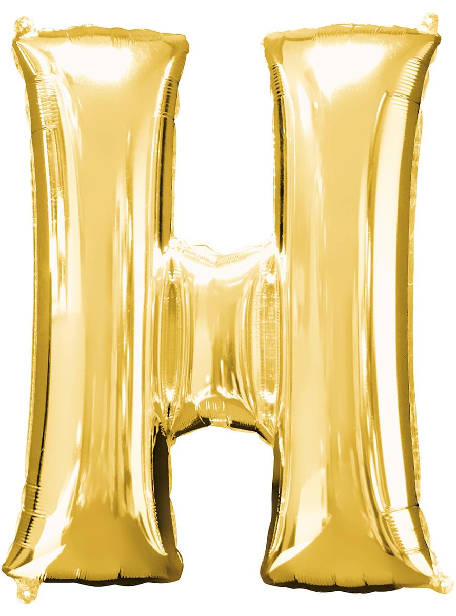 Gold Letter H Balloon (86 cm)