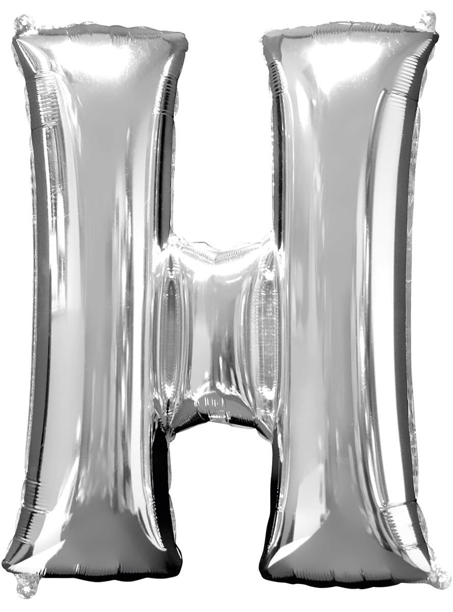 Silver Letter H ballon (86 cm)