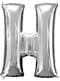 Silver Letter H ballon (86 cm)