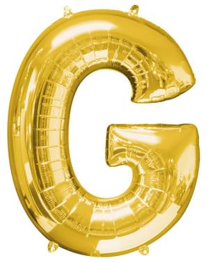 Bogstav G guldfarvedt ballon (86 cm)