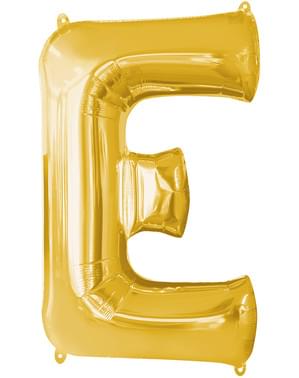 Ballon letter E goud