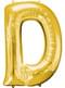 Ballong bokstav D guld