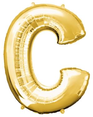 Ballon letter C goud