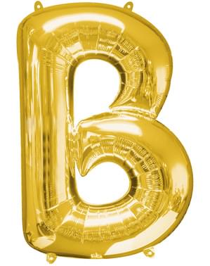Balão letra B dourada (86 cm)