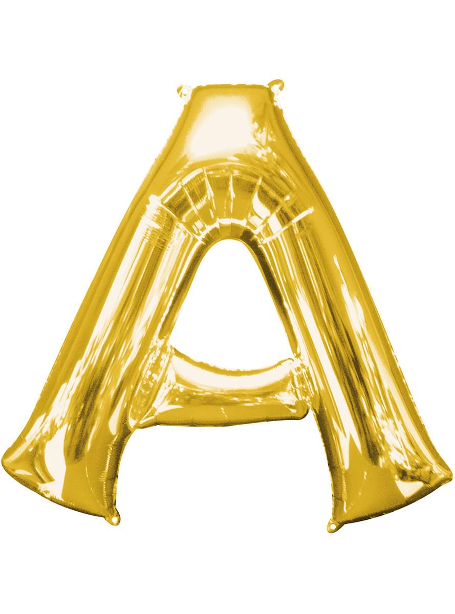 Palloncino lettera A dorato (86 cm)