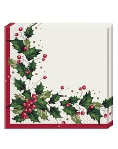 Set met 20 Kerst servetten