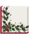 Set of 20 Napkins with Christmas Holly