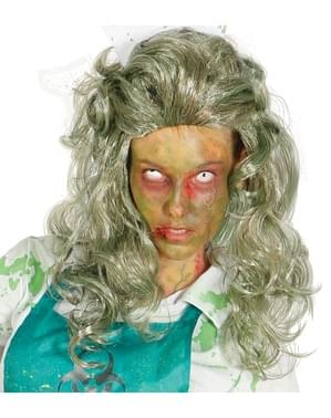 Perruque grise de femme zombie