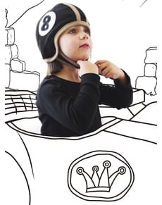 Gorro de bola de bilhar número 8 para bebé