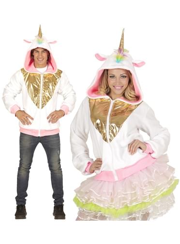 Einhorn Jacke mehrfarbig für Erwachsene in großer Größe