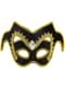 Adult's Noble Venetian Masquerade Mask with Gemstone and Border