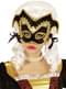 Adult's Noble Venetian Masquerade Mask with Gemstone and Border