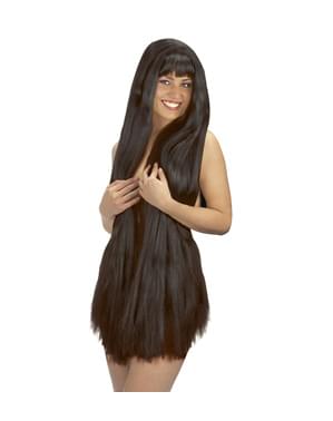 Black extra long wig