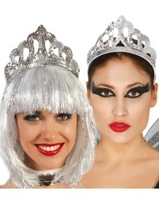 Diadema de lentejoulas prateada