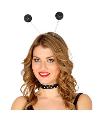 Diadeem met zwarte bollen