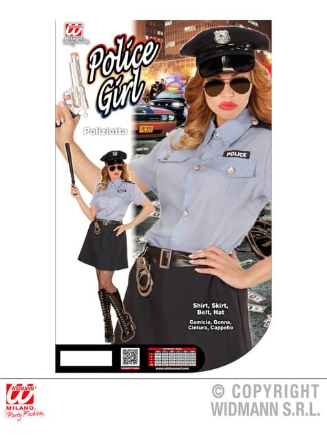 Klassisk Polis Maskeraddräkt Dam Plus Size