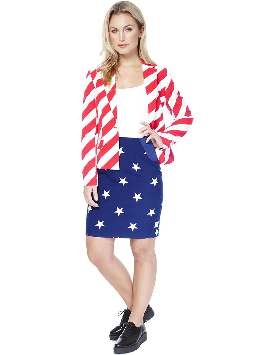 Fato de bandeira dos Estados Unidos para mulher - Opposuits