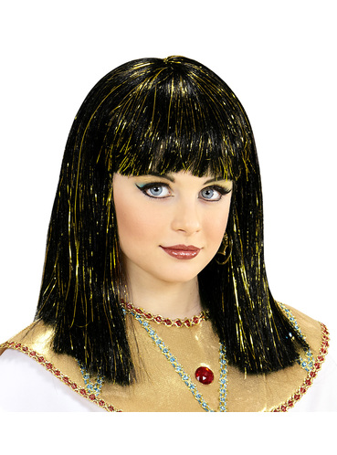 Parrucca da Cleopatra con filo lucente per bambina. Consegna express |  Funidelia