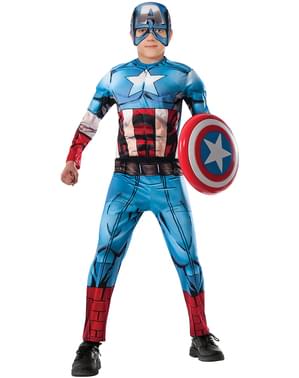 Captain America Avengers Kostüm Deluxe für Jungen