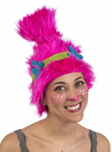 Accessoire D/éguisement Rose Perruque Troll Unisexe Adulte