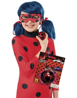 Kit de Ladybug con ioiô e brincos para menina