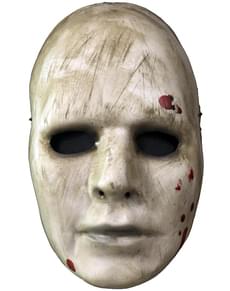 Masque blanc maniaque ensanglanté adulte
