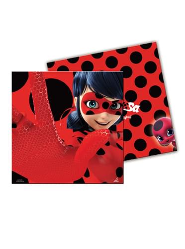 Conjunto de 20 guardanapos As aventuras de Ladybug