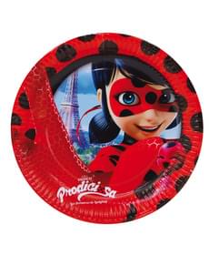 Conjunto de 8 pratos As aventuras de Ladybug 23 cm