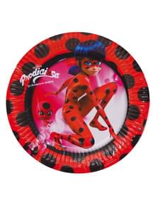 Conjunto de 8 pratos As aventuras de Ladybug 18 cm
