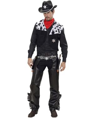 Disfarce de cowboy desafiante para homem